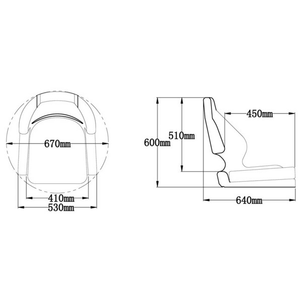 Assento anatómico de luxo com revestimento em vinil - N°2 - comptoirnautique.com