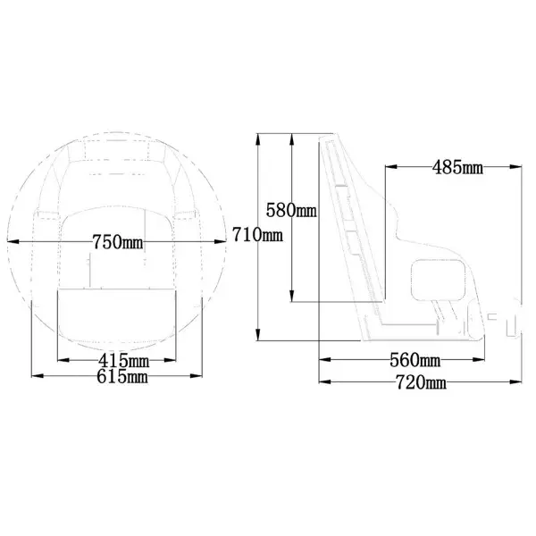 Siège anatomique rembourré Flip up RS56 blanc - N°4 - comptoirnautique.com