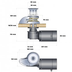CLS 12V vertical windlass