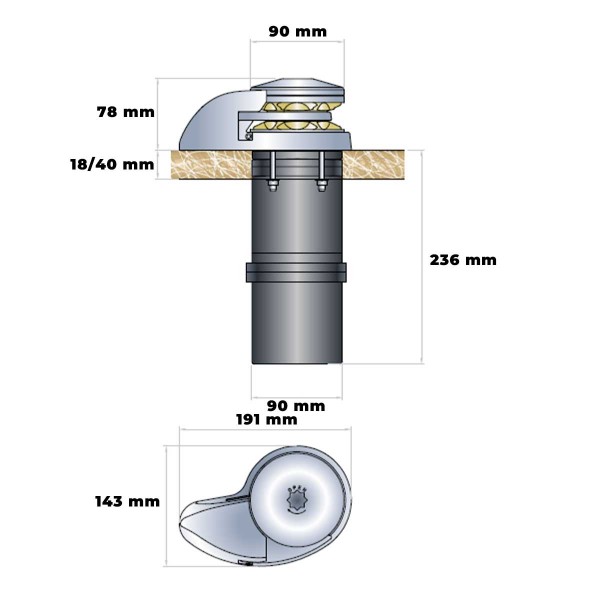 copy of Vertikale Ankerwinde Smart V 500 W 12 V - N°5 - comptoirnautique.com