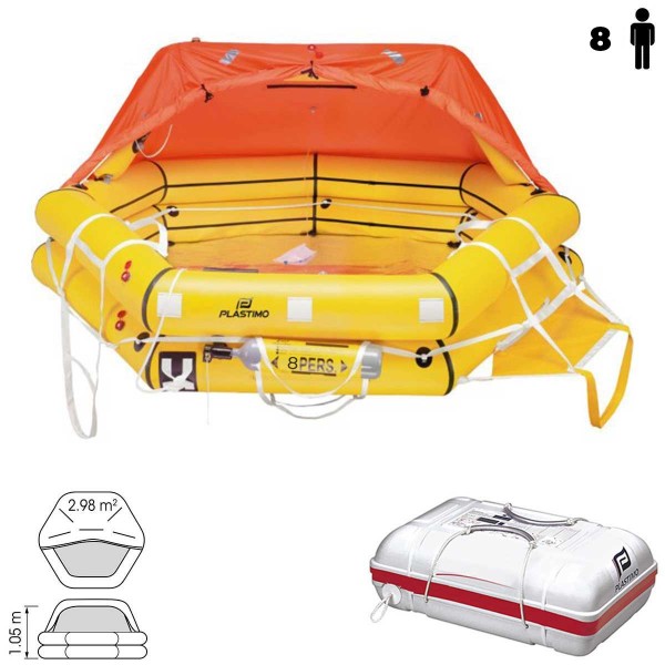 Zattera di salvataggio Transocean ISAF/OSR offshore con equipaggiamento leggero -24H - N°5 - comptoirnautique.com