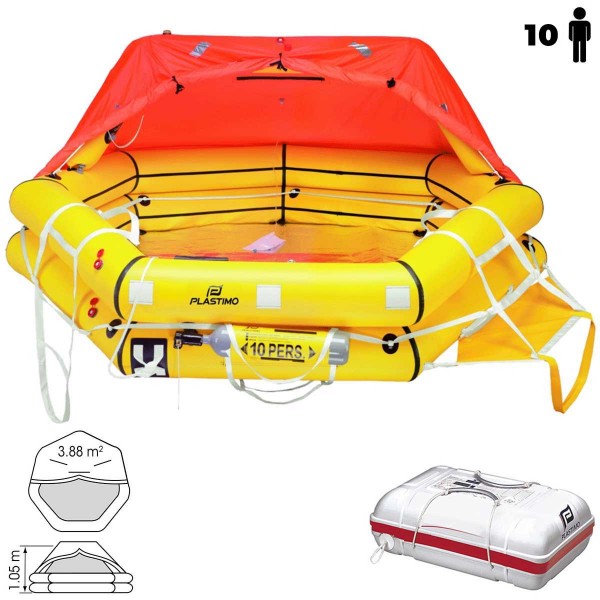 Radeau de survie côtier Ibiza (bateau espagnol) 10 personnes container - N°9 - comptoirnautique.com