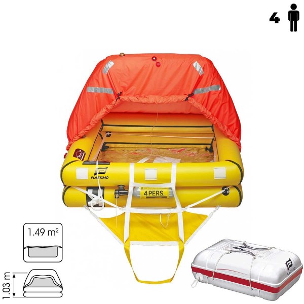 Balsa salvavidas ISAF/OSR Transocean con equipo completo +24H - N°4 - comptoirnautique.com