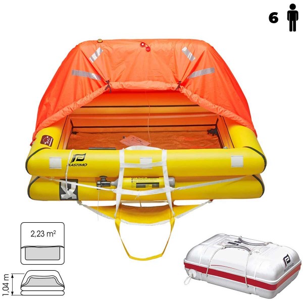 Radeau de survie hauturier Transocéan ISAF/OSR avec armement complet +24H 6 personnes - N°5 - comptoirnautique.com
