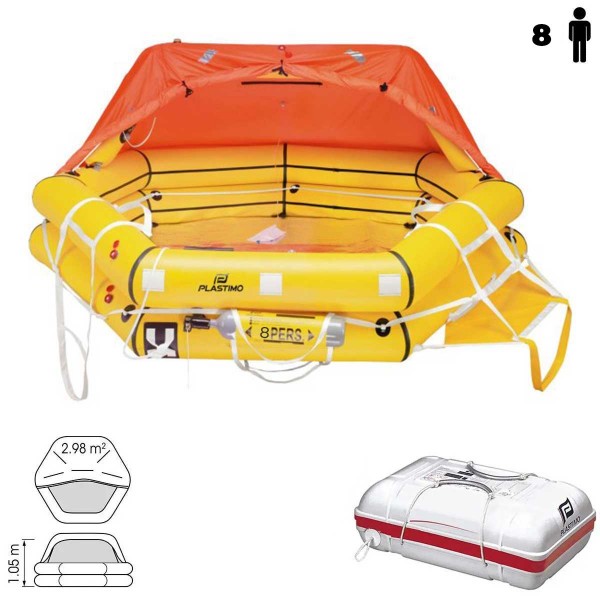 Jangada salva-vidas ISAF/OSR Transocean com equipamento completo +24H - N°6 - comptoirnautique.com