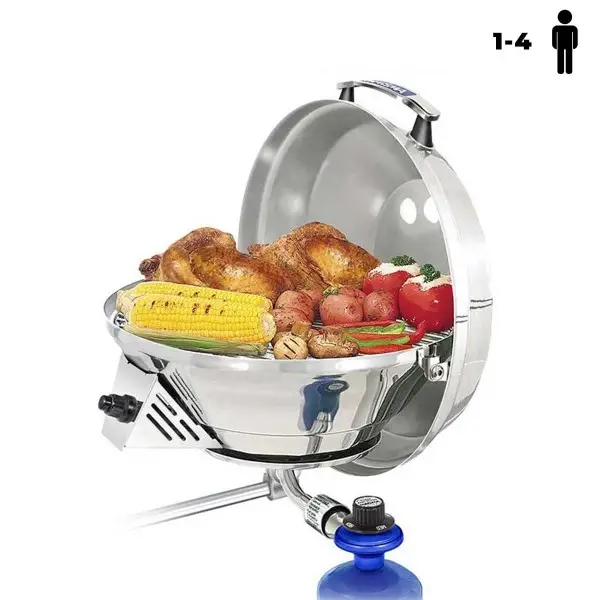 Barbecue à gaz marine Kettle 3 + réchaud Magma 1 à 4 personnes cuisson - N°3 - comptoirnautique.com