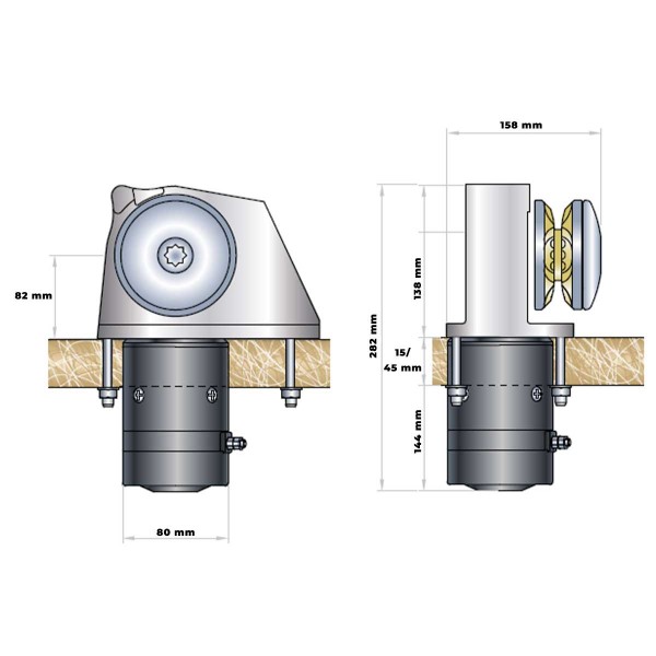 Obi 500 12V 700W 6 mm horizontal windlass - N°2 - comptoirnautique.com
