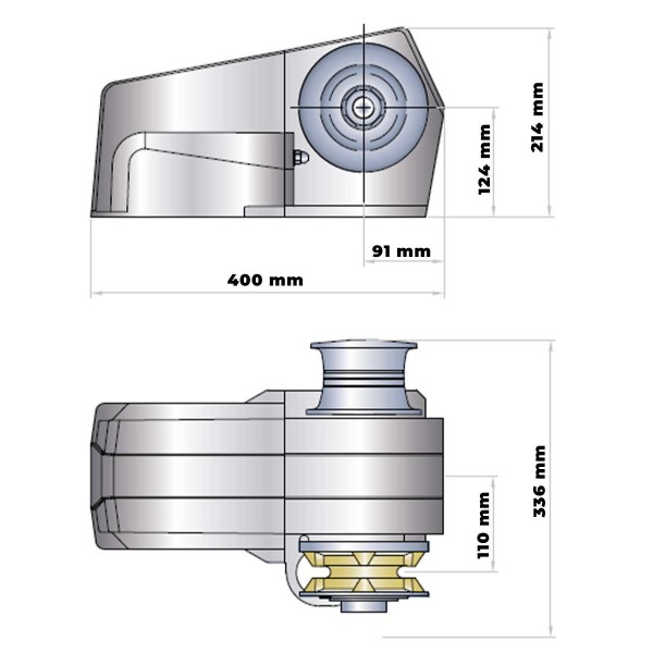 Devon 24V 1500W 10 mm verricello orizzontale - N°2 - comptoirnautique.com