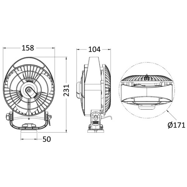 copy of Ventoinha Caframo Bora preta de 12V - N°11 - comptoirnautique.com