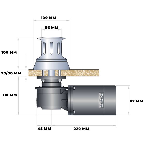 Cabrestante Paros Lux 700W 12 V - N°2 - comptoirnautique.com