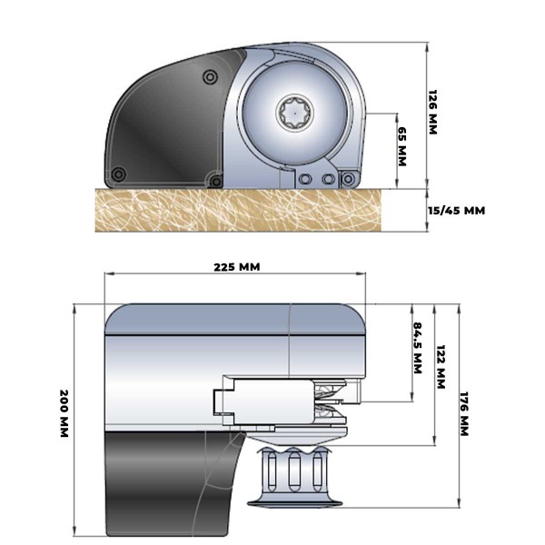 Molinete horizontal IKI PRO - N°5 - comptoirnautique.com