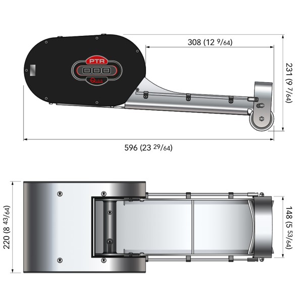 Molinete para corda PTR350 150W 12V - N°4 - comptoirnautique.com