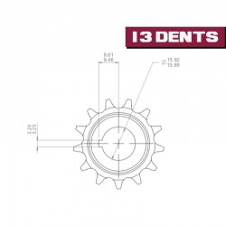Pignone motore dentato