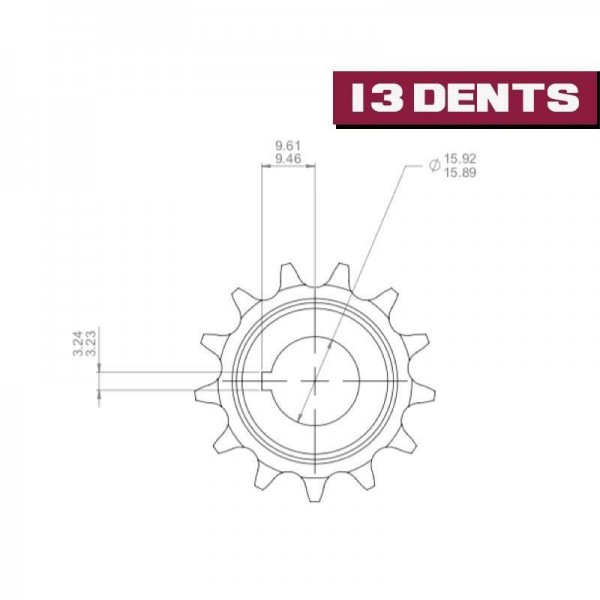 Pignone motore dentato - N°4 - comptoirnautique.com