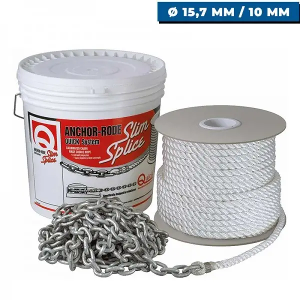 Gemischte Ankerleine (Tauwerk: 15,7mm / Kette: 10mm) - N°4 - comptoirnautique.com