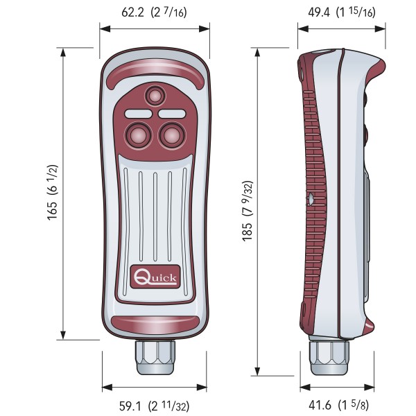2-position remote control with integrated lamp. - N°3 - comptoirnautique.com