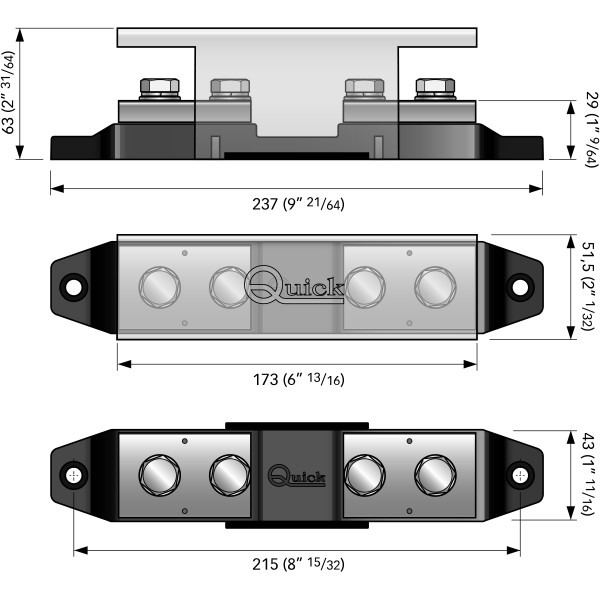Portafusibile TFH6 600 A - N°2 - comptoirnautique.com