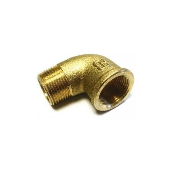 Raccordo a gomito maschio/femmina in ottone - N°2 - comptoirnautique.com