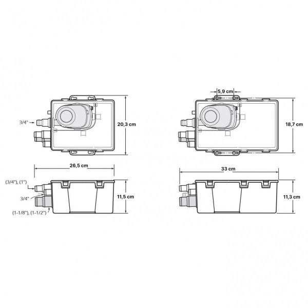 Coffret d'évacuation de douche MK2 - N°7 - comptoirnautique.com