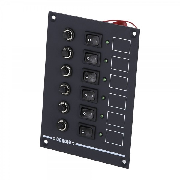 Genois -Schalttafel 12/24 V, 6 Schalter / 6 Schutzschalter - N°2 - comptoirnautique.com