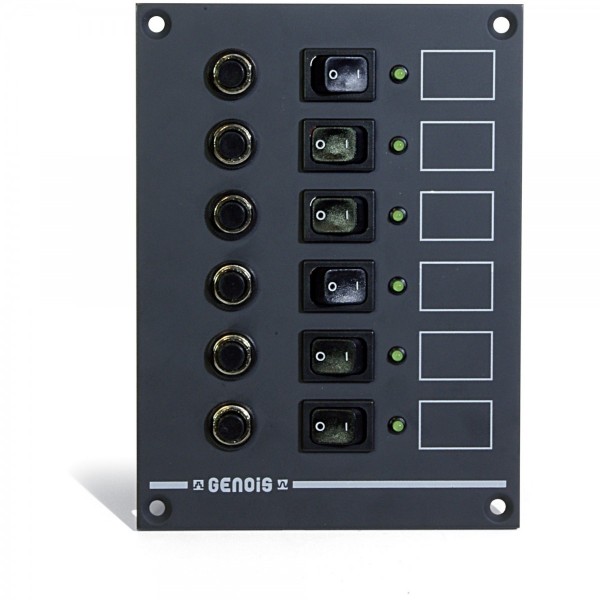 Quadro elettrico Genois e 12/24 V, 6 interruttori / 6 interruttori automatici - N°5 - comptoirnautique.com