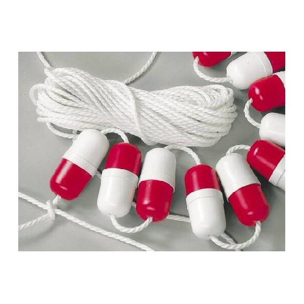 Flutuador para linha de água branco/vermelho « - », Ø 6 cm - N°2 - comptoirnautique.com