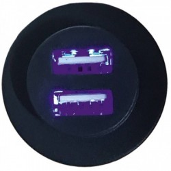 Tomadas USB de 5 A pretas