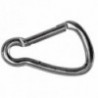 Asymmetrical galvanized steel carabiners