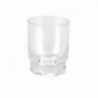 Stackable short plastic glasses