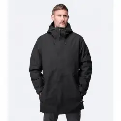 Parka negra para hombre