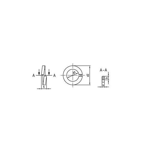 Grower-Unterlegscheibe, Form B - N°5 - comptoirnautique.com