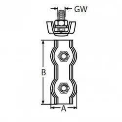 Serre câble plat double