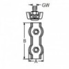 Abrazadera doble para cable plano - N°2 - comptoirnautique.com
