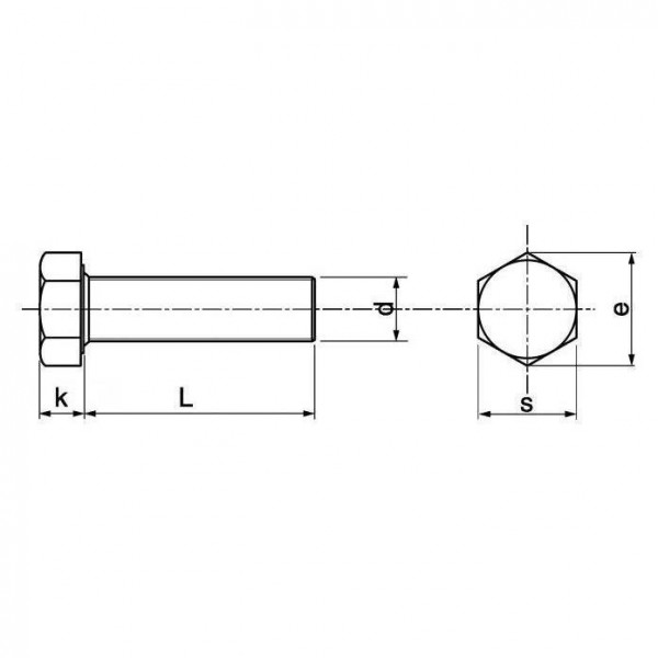 - Hex Head Metal Screw, Fully Threaded - N°10 - comptoirnautique.com