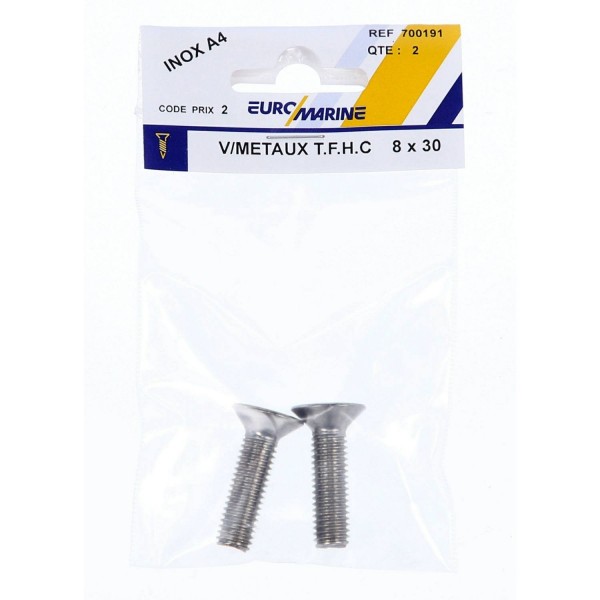 Parafusos para metal com cabeça rebaixada hexagonal oca - N°7 - comptoirnautique.com