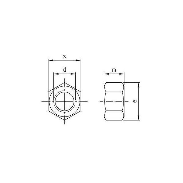 Porca HU hexagonal - N°3 - comptoirnautique.com