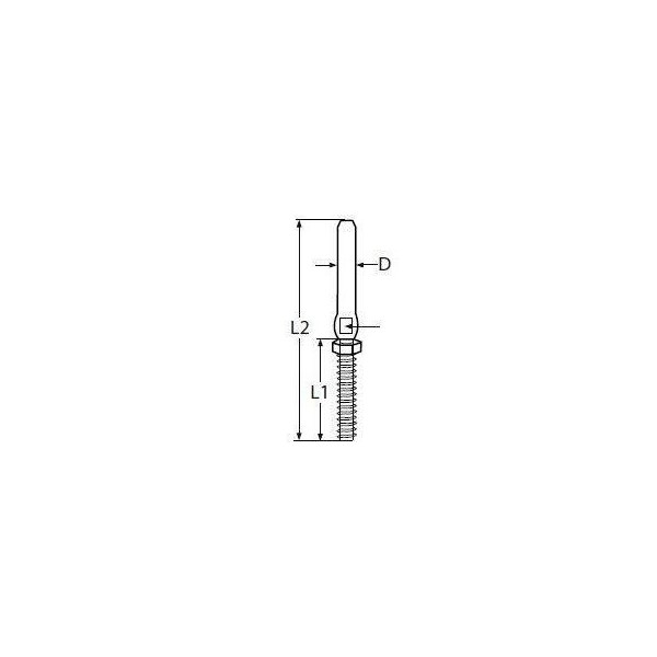 Raccordo filettato a sinistra - M8xø4mm A4 - da aggraffare - N°2 - comptoirnautique.com