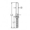 Terminal roscado de paso a la izquierda - M8xø4 mm A4 - para engarzar - N°2 - comptoirnautique.com