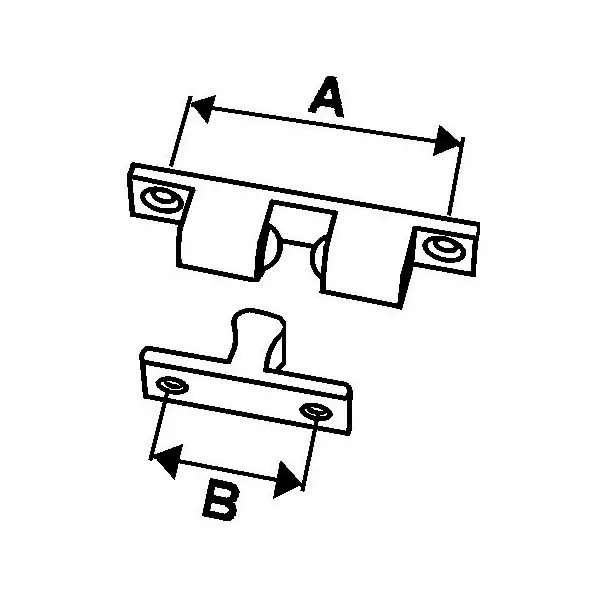 Fermoir à bille laiton - 44x8mm - N°2 - comptoirnautique.com