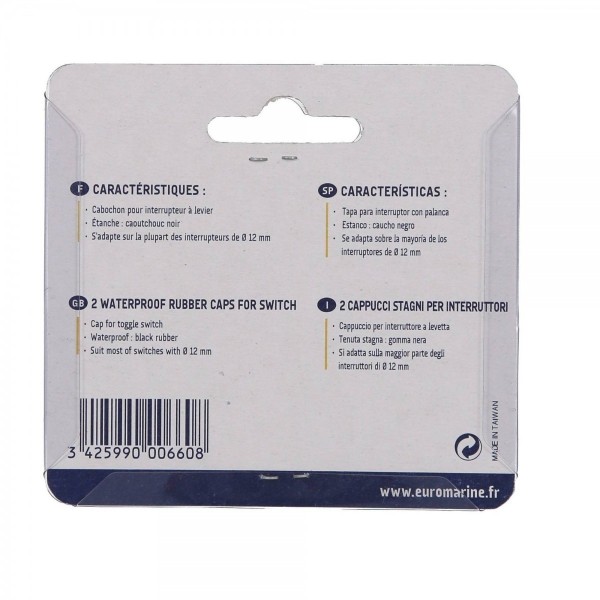 Gummikappe für Schalter „ - “, schwarz „ - “, 2er-Set - N°4 - comptoirnautique.com