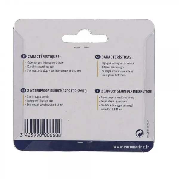 Rubber cap for switch -, black -, set of 2 - N°4 - comptoirnautique.com