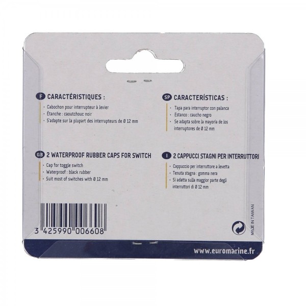 Rubber cap for switch -, black -, set of 2 - N°6 - comptoirnautique.com