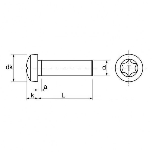 Metallschrauben mit Zylinderkopf und Torx-Antrieb - N°3 - comptoirnautique.com