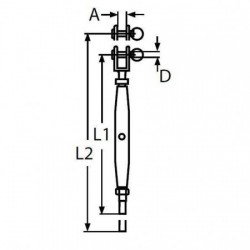 Closed-body turnbuckle with...