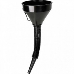 Plastic funnel and black...