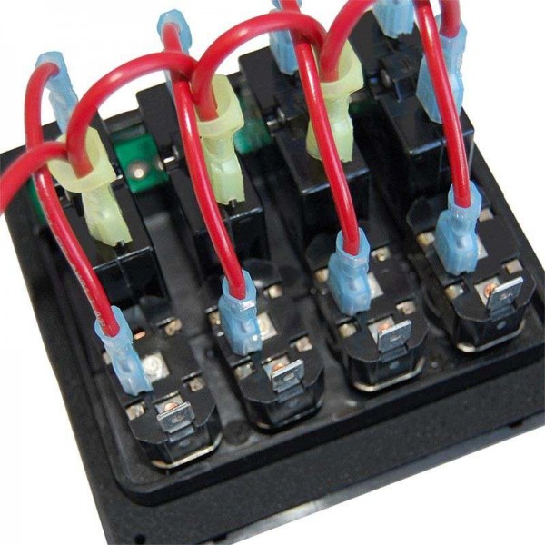 Panneau Interrupteur étanche IP67 Pour Voiture Ou Bateau - 12V Avec Boutons LED Bleus (1 à 6 Boutons) - Boîtier ABS Et Aluminium