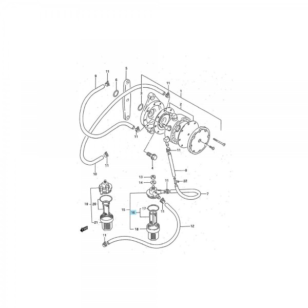 Filtro de gasolina para motores Suzuki - N°9 - comptoirnautique.com