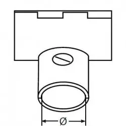 T-piece recta de 90° plegable