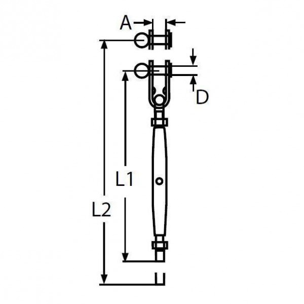 Tensorrede com corpo fechado e ponta articulada para cravar A4 - N°4 - comptoirnautique.com