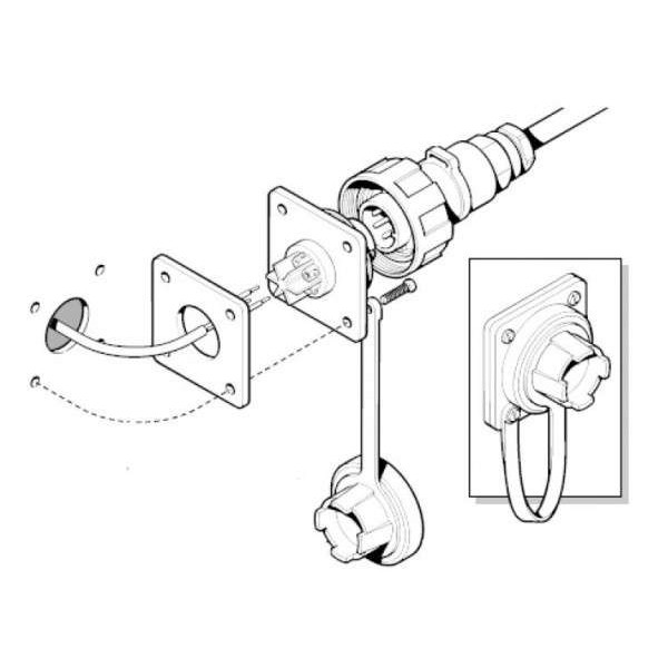 Presa pilota pozzetto a 6 pin maschio/femmina - N°1 - comptoirnautique.com